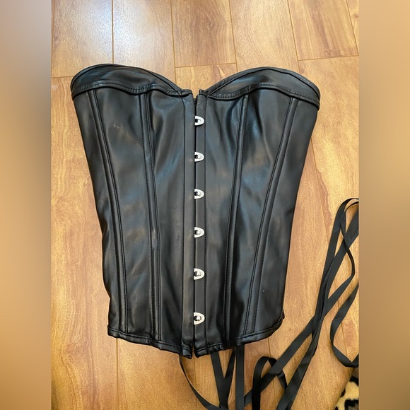 VINTAGE Leather Corset Top - Picture 1 of 2
